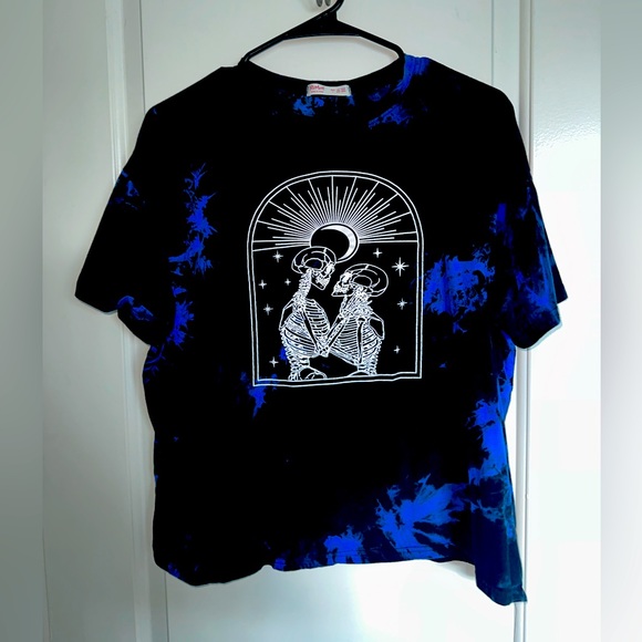 Blue Skeleton Tie-Dye Tee 🩻 - Picture 1 of 1